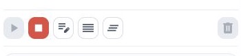 NextIO service card toolbar close-up showing Start, Stop, Edit design, View log, Clear port counters, and Delete buttons
